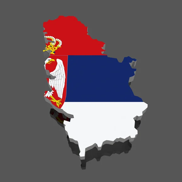 Mapa online de Serbia — Foto de Stock