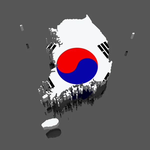 Map of South Korea — Stock Photo, Image