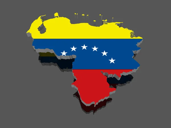 委内瑞拉的地图 — 图库照片