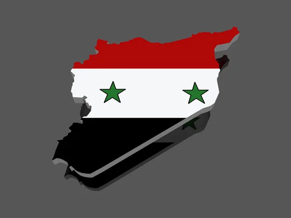 Kart over Syria – stockfoto