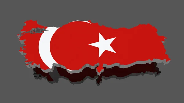El mapa de Turquía — Foto de Stock