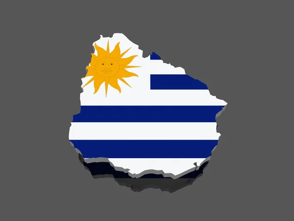 Mapa uruguay. — Stock fotografie