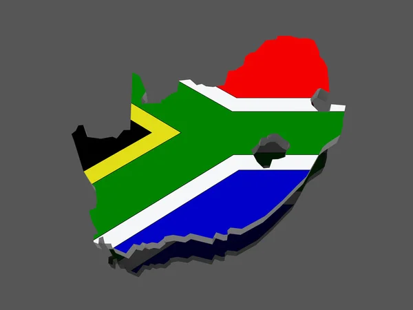 Карта ЮАР (ЮАР) ). — стоковое фото
