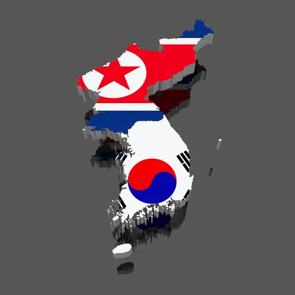 Mapa Korei Północnej. — Zdjęcie stockowe