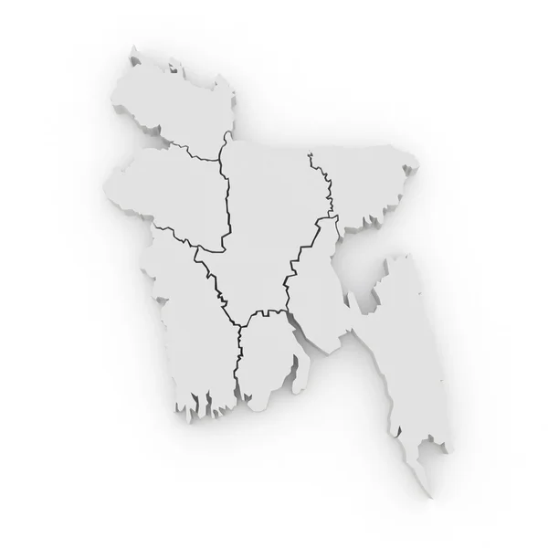 El mapa de Bangladesh — Foto de Stock