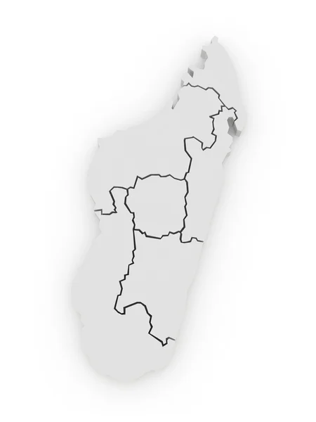 Mapa Madagaskar — Zdjęcie stockowe