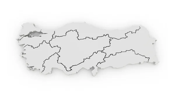 Mapa da Turquia — Fotografia de Stock