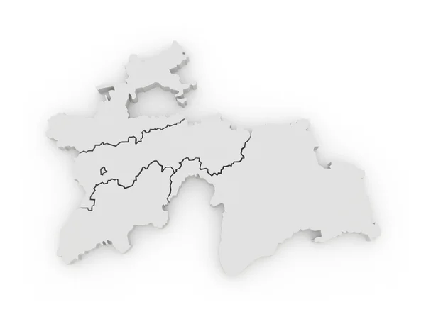 Map of Tajikistan — Stock Photo, Image