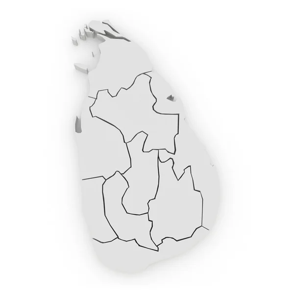 Kaart van Sri Lanka — Stockfoto