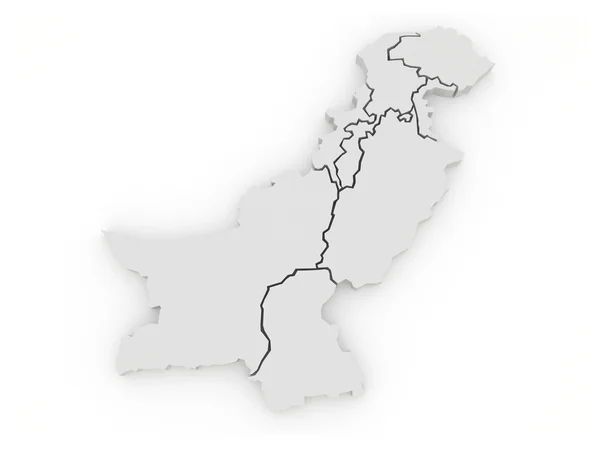 Kaart van Pakistan — Stockfoto