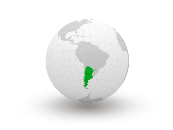 Globe. 3d. Argentina. — Stock Photo, Image