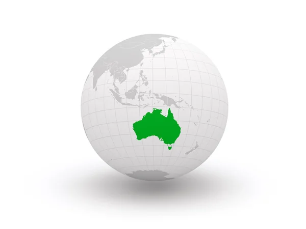 Globe. 3d. Australia. – stockfoto