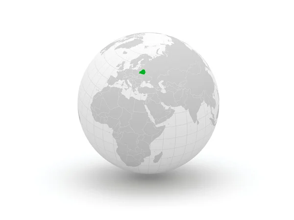 Globe. 3d. Belarus. — Stock Photo, Image