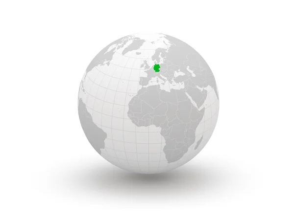 Globe. 3d. Germany. — Stock Photo, Image