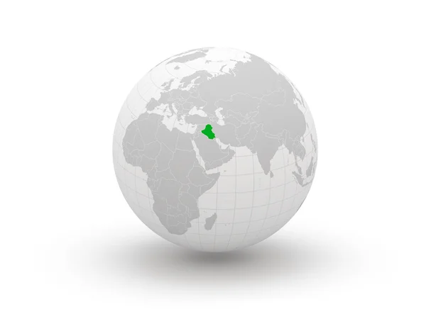 Globe. 3D. Irak. — Stockfoto