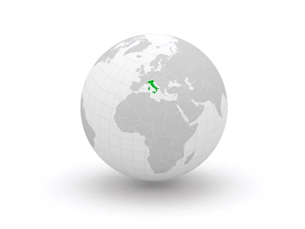 Globe. 3d. Italy — Stock Photo, Image