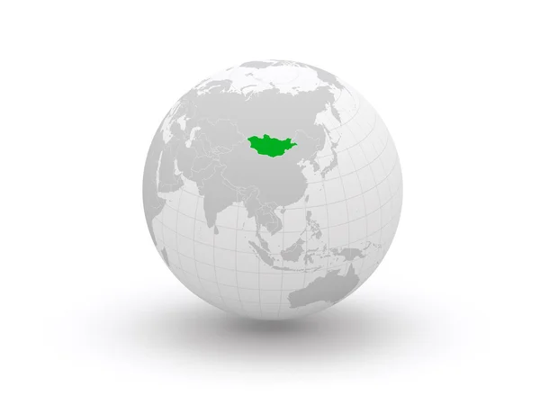 Globo. 3d. Mongolia . — Foto Stock