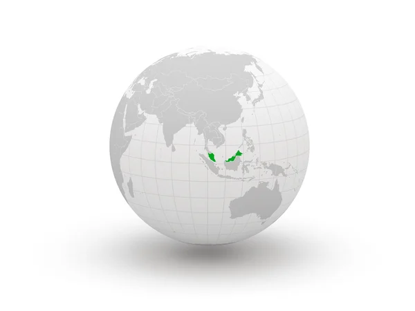 Globe. 3D. Maleisië. — 스톡 사진