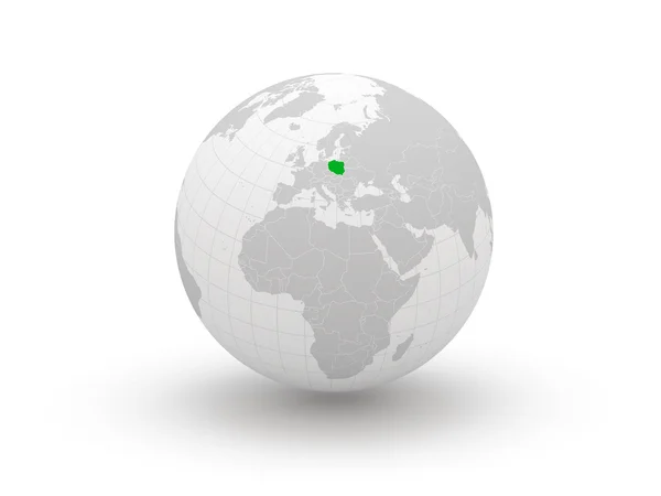 Globe. 3D. Polysha. — Stockfoto