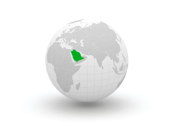 Globe. 3d. Saudi Arabia. — Stock Photo, Image