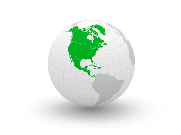 Globe. 3D. Nordamerika. — Stockfoto