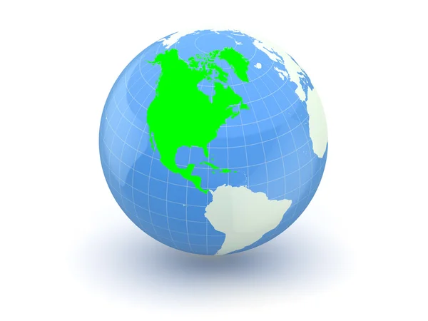 Globe. 3d. North America. — Stock Photo, Image