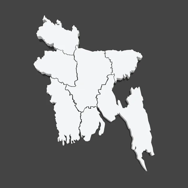 Mapa z Bangladéše. — Stock fotografie
