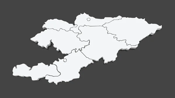 Mapa Kyrgyzstánu. — Stock fotografie