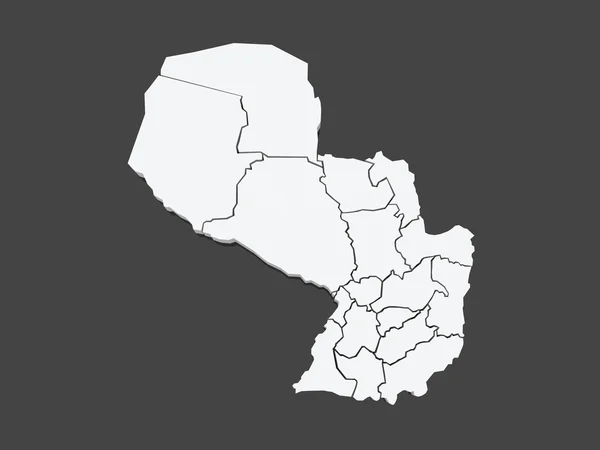 Карта Парагвая . — стоковое фото