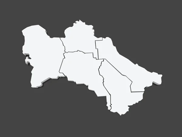 トルクメニスタンの地図 — ストック写真