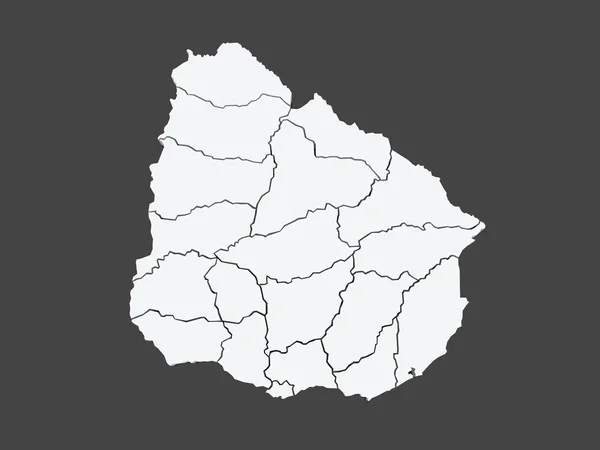Uruguay Haritası — Stok fotoğraf
