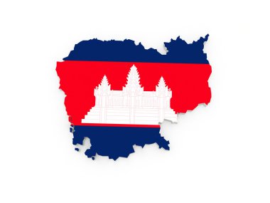 Kamboçya Haritası.