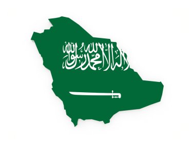 Suudi Arabistan haritası.