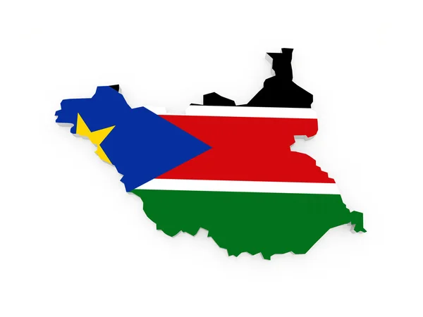Карта Південного Судану. — стокове фото