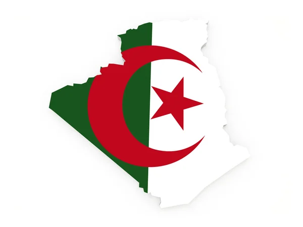 Karta över Algeriet. — Stockfoto