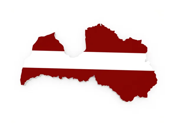 La carte de La Lettonie. — Photo
