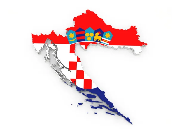 Карта Хорватія . — стокове фото