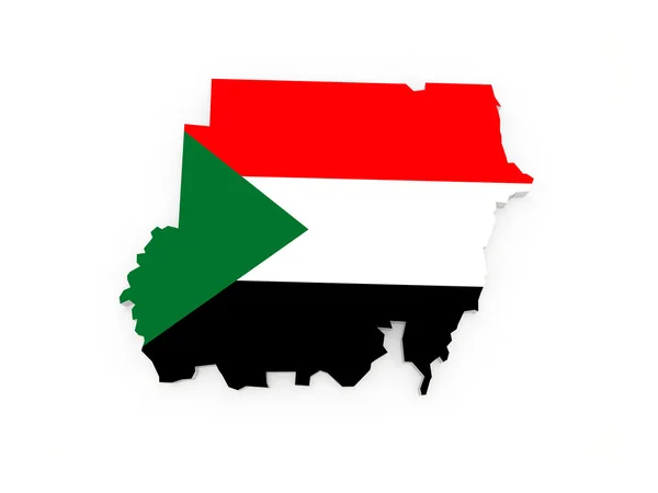 O mapa de sudan . — Fotografia de Stock