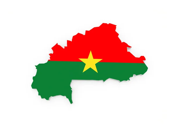 Karta över Burkina Faso. — Stockfoto