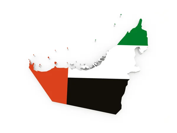 Map of United Arab Emirates (UAE). — Stock Photo, Image