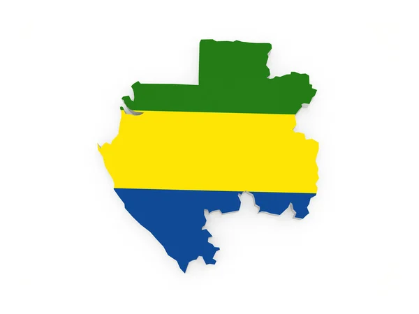 Gabon Haritası. — Stok fotoğraf