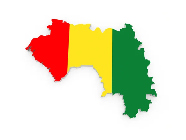 Kaart van Guinee. — Stockfoto
