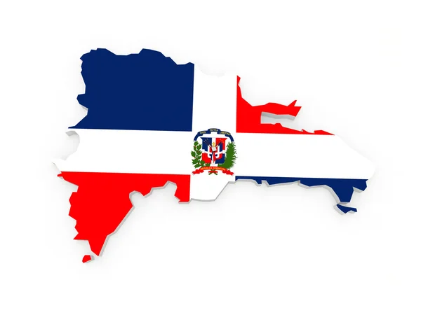 Karta över Dominikanska republiken. — Stockfoto