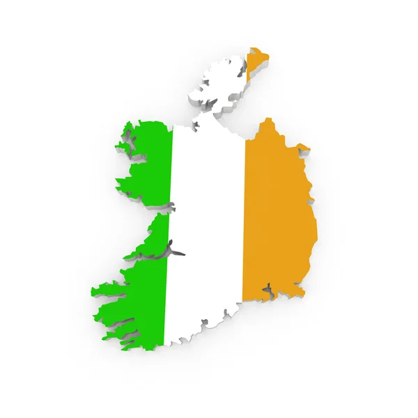 Landkarte von Irland. — Stockfoto