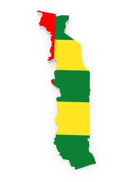 Togo Haritası. — Stok fotoğraf