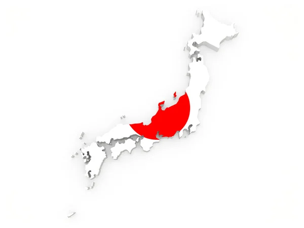 Karta över japan. — Stockfoto