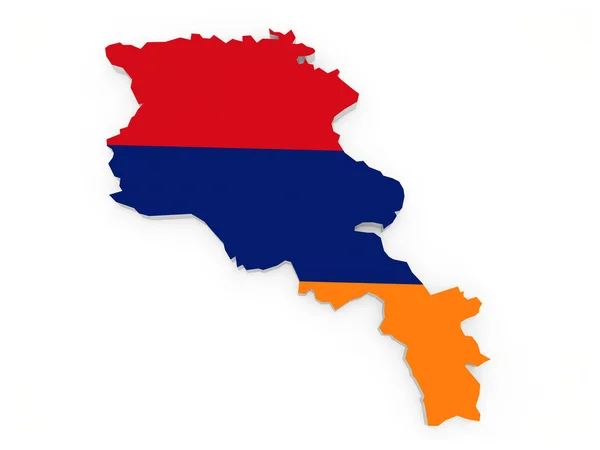 Kaart van Armenië. — Stockfoto