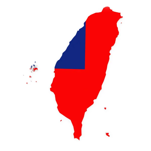 O mapa de Taiwan . — Fotografia de Stock