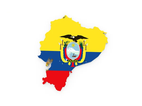 Ecuador Térkép. — Stock Fotó