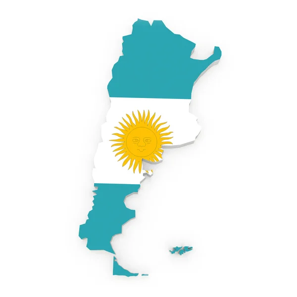 Kaart van Argentinië. — Stockfoto